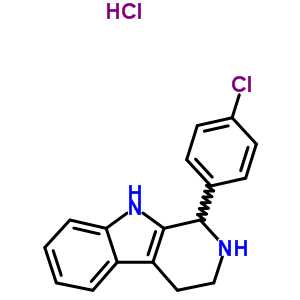1-(4-氯苯基)-2,3,4,9-四氫-1H-beta-咔啉鹽酸鹽結構式_3380-80-1結構式