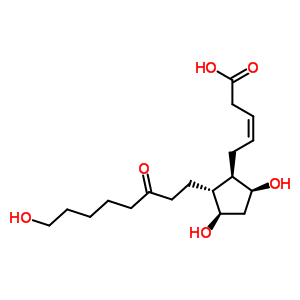 (Z)-5-[(1R,2R,3R,5S)-3,5-二羥基-2-(8-羥基-3-氧代辛基)環(huán)戊基]戊-3-烯酸結構式_34069-62-0結構式