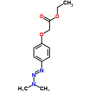 2-(4-二甲基氨基二氮雜烯苯氧基)乙酸乙酯結(jié)構(gòu)式_34153-34-9結(jié)構(gòu)式