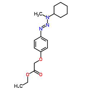 2-[4-(環(huán)己基-甲基-氨基)二氮雜烯苯氧基]乙酸乙酯結(jié)構(gòu)式_34153-37-2結(jié)構(gòu)式