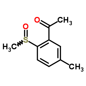 1-[5-甲基-2-(甲基亞磺?；?苯基]-乙酮結(jié)構(gòu)式_34617-87-3結(jié)構(gòu)式