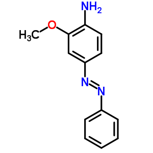 Benzenamine,2-methoxy-4-(2-phenyldiazenyl)-Structure,3544-23-8Structure Benzenamine,2-methoxy-4-(2-phenyldiazenyl)- Structure,3544-23-8Structure
