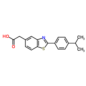 2-(4-異丙基苯基)-5-苯并噻唑乙酸結(jié)構(gòu)式_36782-45-3結(jié)構(gòu)式