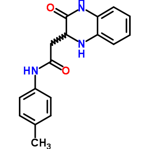 2-(3-氧代-1,2,3,4-四氫喹噁啉-2-基)-N-對甲苯乙酰胺結(jié)構(gòu)式_36932-41-9結(jié)構(gòu)式