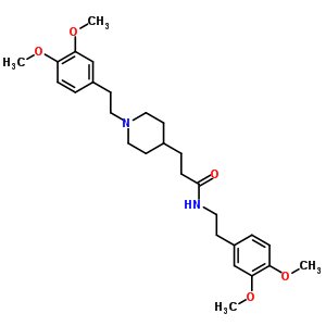 N,1-雙[2-(3,4-二甲氧基苯基)乙基]-4-哌啶丙酰胺結(jié)構(gòu)式_37969-12-3結(jié)構(gòu)式