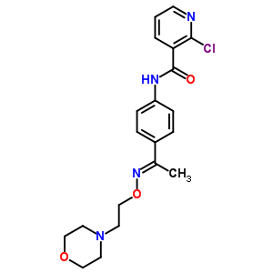 4’-(2-Chloronicotinoylamino)acetophenone o-(2-morpholinoethyl)oximeStructure,38063-91-1Structure 4’-(2-Chloronicotinoylamino)acetophenone o-(2-morpholinoethyl)oxime Structure,38063-91-1Structure