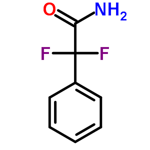 2,2-二氟-2-苯乙酰胺結(jié)構(gòu)式_383-19-7結(jié)構(gòu)式