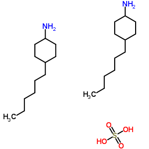 4-己基環(huán)己胺硫酸鹽結(jié)構(gòu)式_38792-99-3結(jié)構(gòu)式