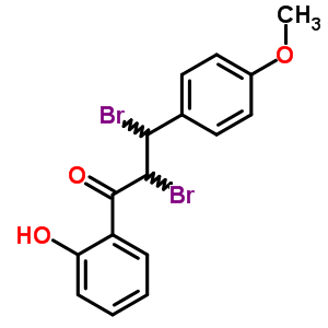 2,3-二溴-1-(2-羥基苯基)-3-(4-甲氧基苯基)-1-丙酮結(jié)構(gòu)式_39729-17-4結(jié)構(gòu)式