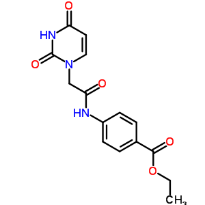 4-[[2-(2,4-二氧代嘧啶-1-基)乙?；鵠氨基]苯甲酸乙酯結(jié)構(gòu)式_4113-91-1結(jié)構(gòu)式