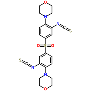 4-[2-異硫代氰酰基-4-(3-異硫代氰?；?4-嗎啉-4-基-苯基)磺?；?苯基]嗎啉結(jié)構(gòu)式_41310-94-5結(jié)構(gòu)式