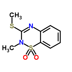 2-甲基-3-(甲基硫代)-2H-1,2,4-苯并噻二嗪 1,1-二氧化物結構式_42140-65-8結構式