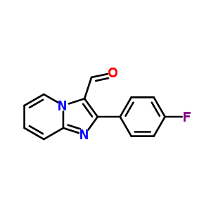 2-(4-氟苯基)-咪唑并[1,2-a]吡啶-3-甲醛結(jié)構(gòu)式_425658-37-3結(jié)構(gòu)式