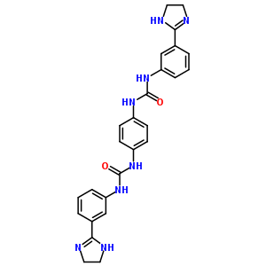 1-[3-(4,5-二氫-1H-咪唑-2-基)苯基]-3-[4-[[3-(4,5-二氫-1H-咪唑-2-基)苯基]氨基甲酰氨基]苯基]脲結構式_4315-43-9結構式