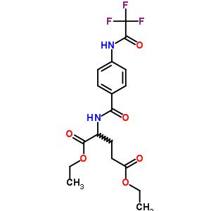2-[[4-[(2,2,2-三氟乙?；?氨基]苯甲?；鵠氨基]戊二酸二乙酯結(jié)構(gòu)式_451-31-0結(jié)構(gòu)式
