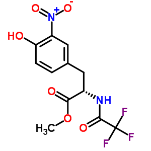 3-(4-羥基-3-硝基苯基)-2-(2,2,2-三氟乙?；被?丙酸-(S)-甲酯結(jié)構(gòu)式_5106-00-3結(jié)構(gòu)式