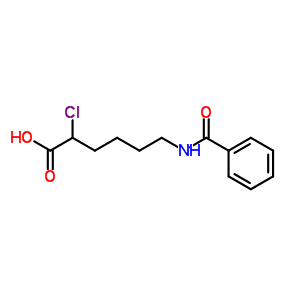 6-苯酰胺-2-氯己酸結(jié)構(gòu)式_5107-15-3結(jié)構(gòu)式