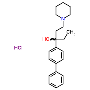 Alpha-(4-biphenylyl)-alpha-ethyl-1-piperidinepropanol hydrochlorideStructure,51097-86-0Structure Alpha-(4-biphenylyl)-alpha-ethyl-1-piperidinepropanol hydrochloride Structure,51097-86-0Structure