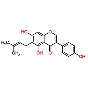 3-(4-Hydroxyphenyl)-5,7-dihydroxy-6-(3-methyl-2-butenyl)-4h-1-benzopyran-4-one Structure,51225-30-0Structure