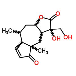 3,3a,4,4a,7a,8,9,9alpha-八氫-3-羥基-3-羥基甲基-4a,8-二甲基薁并[6,5-b]呋喃-2,5-二酮結(jié)構(gòu)式_51292-63-8結(jié)構(gòu)式