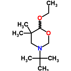 3-(1,1-二甲基乙基)-6-乙氧基四氫-5, 5-二甲基-2H-1,3-噁嗪結(jié)構(gòu)式_51471-82-0結(jié)構(gòu)式
