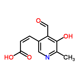 (e)-(9ci)-3-(4-甲酰基-5-羥基-6-甲基-3-吡啶)-2-丙酸結構式_51896-68-5結構式