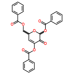 (2r-反式)-(9ci)-2,4-雙(苯甲?；趸?-6-[(苯甲酰基氧基)甲基]-2H-吡喃-3(6h)-酮結(jié)構(gòu)式_52080-38-3結(jié)構(gòu)式