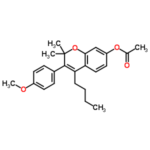 4-丁基-3-(4-甲氧基苯基)-2,2-二甲基-2H-1-苯并吡喃-7-醇 7-乙酸酯結(jié)構(gòu)式_5218-95-1結(jié)構(gòu)式