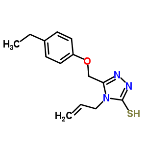 4-烯丙基-5-[(4-乙基苯氧基)甲基]-4H-1,2,4-噻唑-3-硫醇結(jié)構(gòu)式_522606-41-3結(jié)構(gòu)式