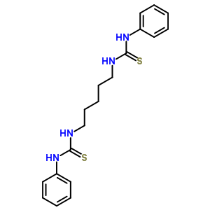 3-苯基-1-[5-(苯基硫代氨基甲酰氨基)戊基]硫代脲結(jié)構(gòu)式_52420-80-1結(jié)構(gòu)式