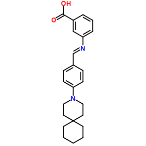 3-[[4-(3-氮雜螺[5.5]-3-十一基)苯基]亞甲基氨基]苯甲酸結(jié)構(gòu)式_52764-81-5結(jié)構(gòu)式