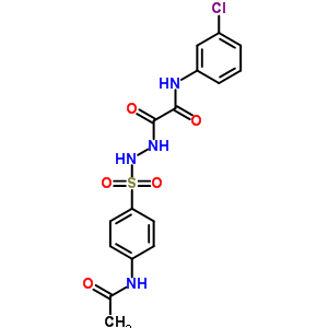 N-[4-[[[(3-氯苯基)氨基甲酰甲?；鵠氨基]磺酰基]苯基]乙酰胺結(jié)構(gòu)式_53118-39-1結(jié)構(gòu)式