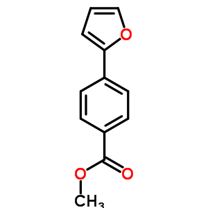 4-呋喃-2-苯甲酸甲酯結(jié)構(gòu)式_53355-25-2結(jié)構(gòu)式