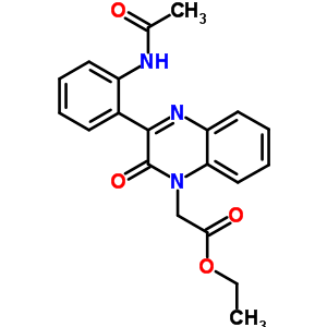 (3-(2-(乙酰基氨基)苯基)-2-氧代-1(2H)-喹噁啉)乙酸乙酯結(jié)構(gòu)式_53493-73-5結(jié)構(gòu)式