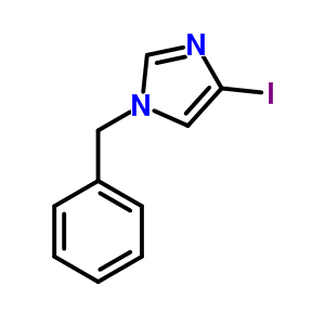 1-芐基-4-碘咪唑結(jié)構(gòu)式_536760-32-4結(jié)構(gòu)式