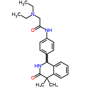 2-(Diethylamino)-4’-(4,4-dimethyl-3-oxo-1,2,3,4-tetrahydroisoquinolin-1-yl)acetanilideStructure,54087-51-3Structure 2-(Diethylamino)-4’-(4,4-dimethyl-3-oxo-1,2,3,4-tetrahydroisoquinolin-1-yl)acetanilide Structure,54087-51-3Structure
