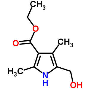 5-(羥基甲基)-2,4-二甲基-1H-吡咯-3-羧酸乙酯結構式_5430-82-0結構式