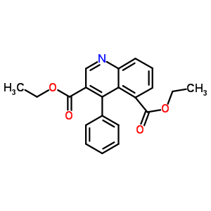 4-苯基喹啉-3,5-二羧酸二乙酯結(jié)構(gòu)式_5431-66-3結(jié)構(gòu)式