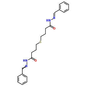N-(亞芐基氨基)-4-[3-[(亞芐基氨基)氨基甲酰]丙基磺?；鵠丁酰胺結(jié)構(gòu)式_5432-20-2結(jié)構(gòu)式