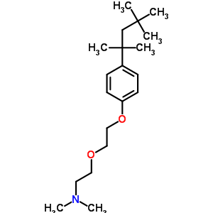 N,N-二甲基-2-(2-(4-(1,1,3,3-四甲基丁基)苯氧基)乙氧基)-乙胺結(jié)構(gòu)式_5442-83-1結(jié)構(gòu)式