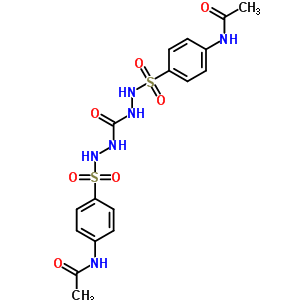 N-[4-[[[(4-乙酰氨基苯基)磺酰基氨基]氨基甲酰氨基]磺?；鵠苯基]乙酰胺結(jié)構(gòu)式_5444-89-3結(jié)構(gòu)式