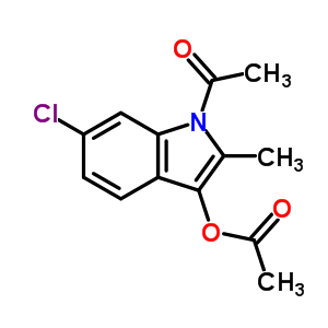 1-[3-(乙酰基氧基)-6-氯-2-甲基-1H-吲哚-1-基]-乙酮結(jié)構(gòu)式_5446-24-2結(jié)構(gòu)式