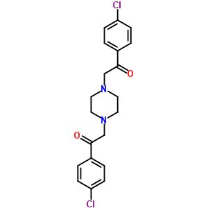 2,2-(1,4-哌嗪二基)雙[1-(4-氯苯基)-乙酮結(jié)構(gòu)式_5447-51-8結(jié)構(gòu)式