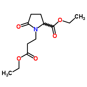 1-(2-乙氧基羰基乙基)-5-氧代-吡咯烷-2-羧酸乙酯結(jié)構(gòu)式_5447-61-0結(jié)構(gòu)式
