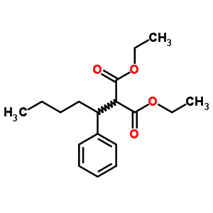 2-(1-苯基戊基)丙二酸二乙酯結(jié)構(gòu)式_5447-69-8結(jié)構(gòu)式