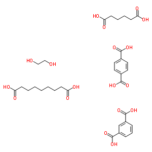 己二酸, 壬二酸, 乙二醇, 間苯二甲酸, 對(duì)苯二甲酸聚合物結(jié)構(gòu)式_54688-53-8結(jié)構(gòu)式