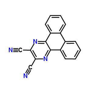 二苯并[f,h]喹噁啉-2,3-二甲腈結(jié)構(gòu)式_55408-49-6結(jié)構(gòu)式