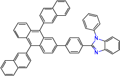 2-[4-(9,10-Di-2-naphthalenyl-2-anthracenyl)phenyl]-1-phenyl-1h-benzimidazole Structure,561064-11-7Structure