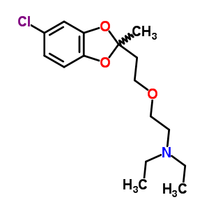 5-Chloro-2-(2-(2-(diethylamino)ethoxy) ethyl)-2-methyl-1,3-benzodioxoleStructure,56287-41-3Structure 5-Chloro-2-(2-(2-(diethylamino)ethoxy) ethyl)-2-methyl-1,3-benzodioxole Structure,56287-41-3Structure