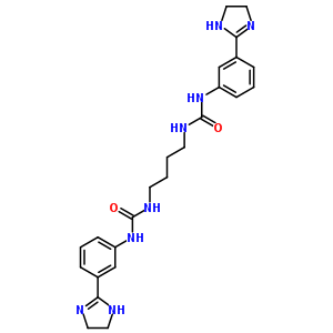 3-[3-(4,5-二氫-1H-咪唑-2-基)苯基]-1-[4-[[3-(4,5-二氫-1H-咪唑-2-基)苯基]氨基甲酰氨基]丁基]脲結構式_5727-00-4結構式